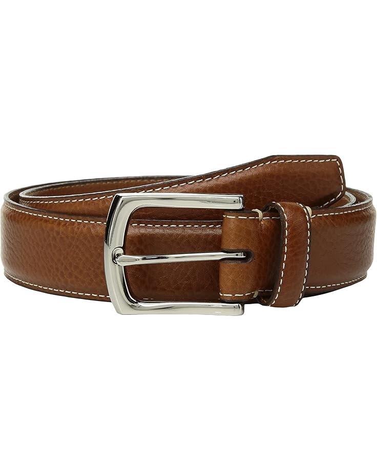 

Ремень Johnston & Murphy Topstitch Belt, желто-коричневый