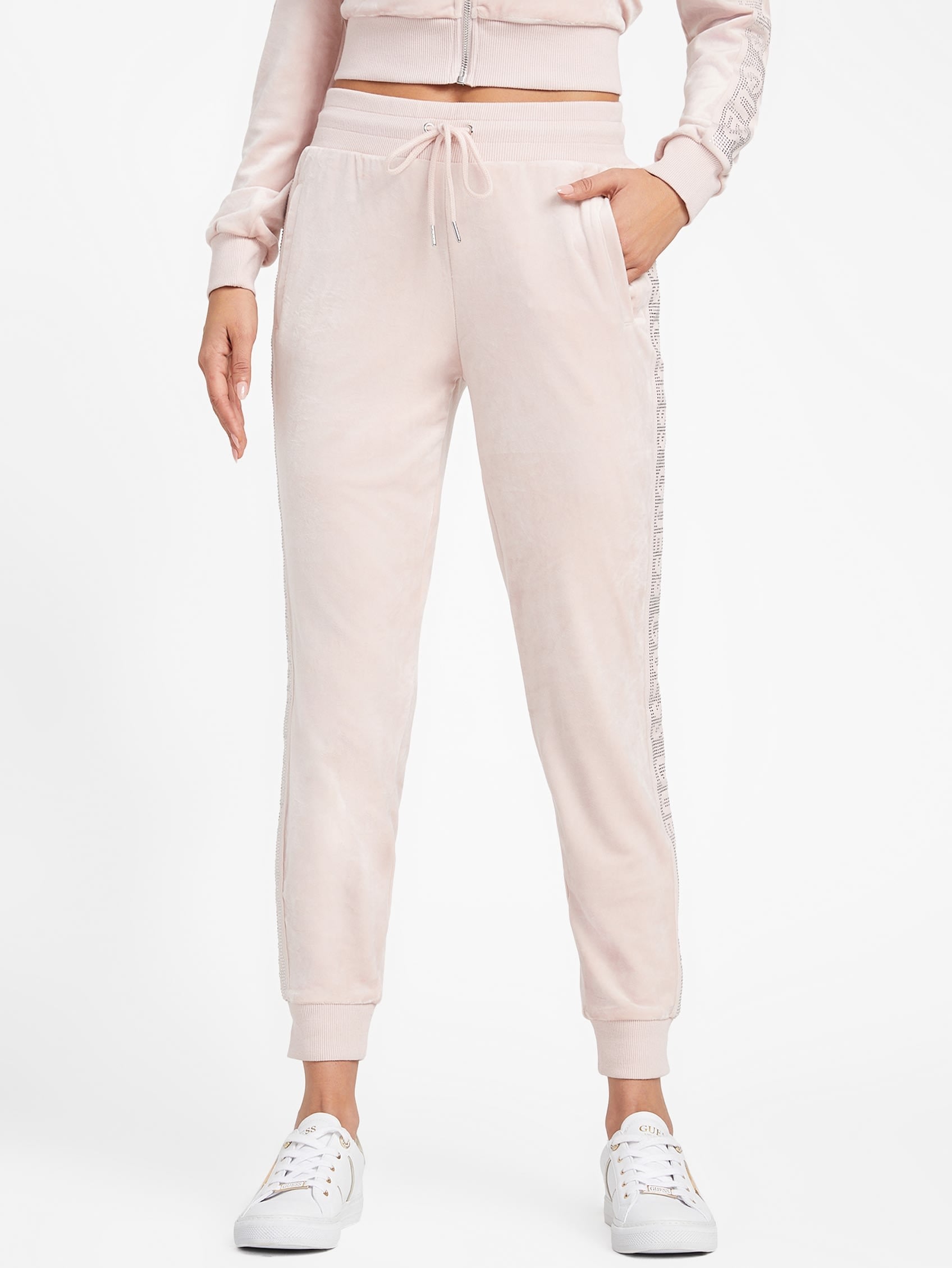

Спортивные штаны Mercedes Velour Guess Factory, цвет dimrose