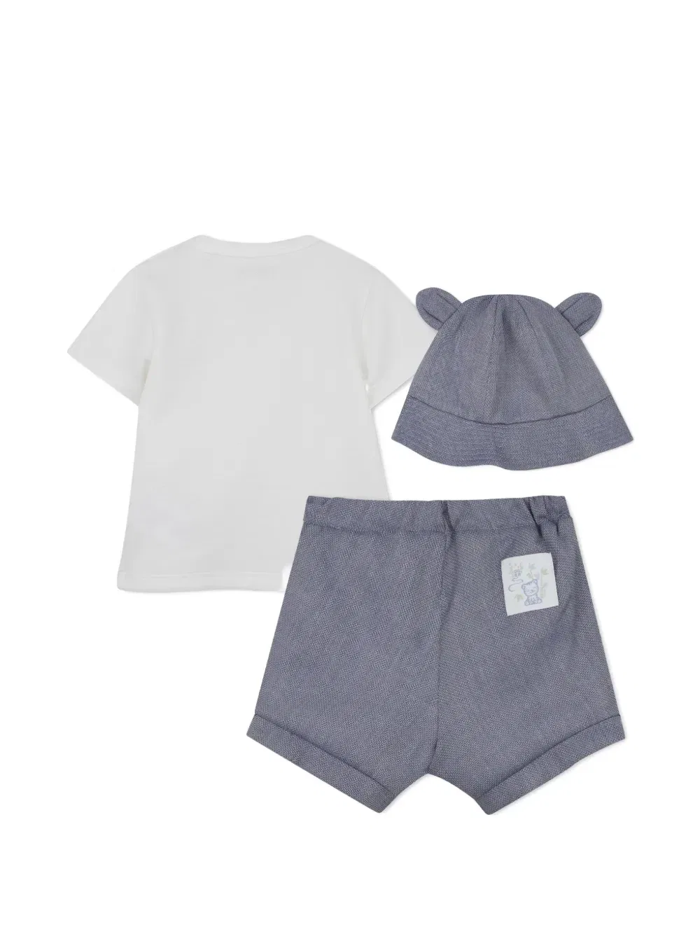 Комплект из топа и шорт с логотипом Kenzo Kids, синий — фото 2