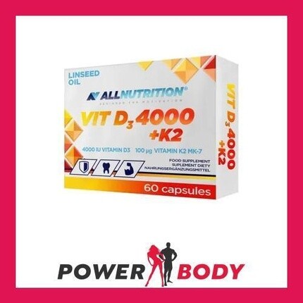 

Витамин D3 4000 + К2 60 капсул Allnutrition