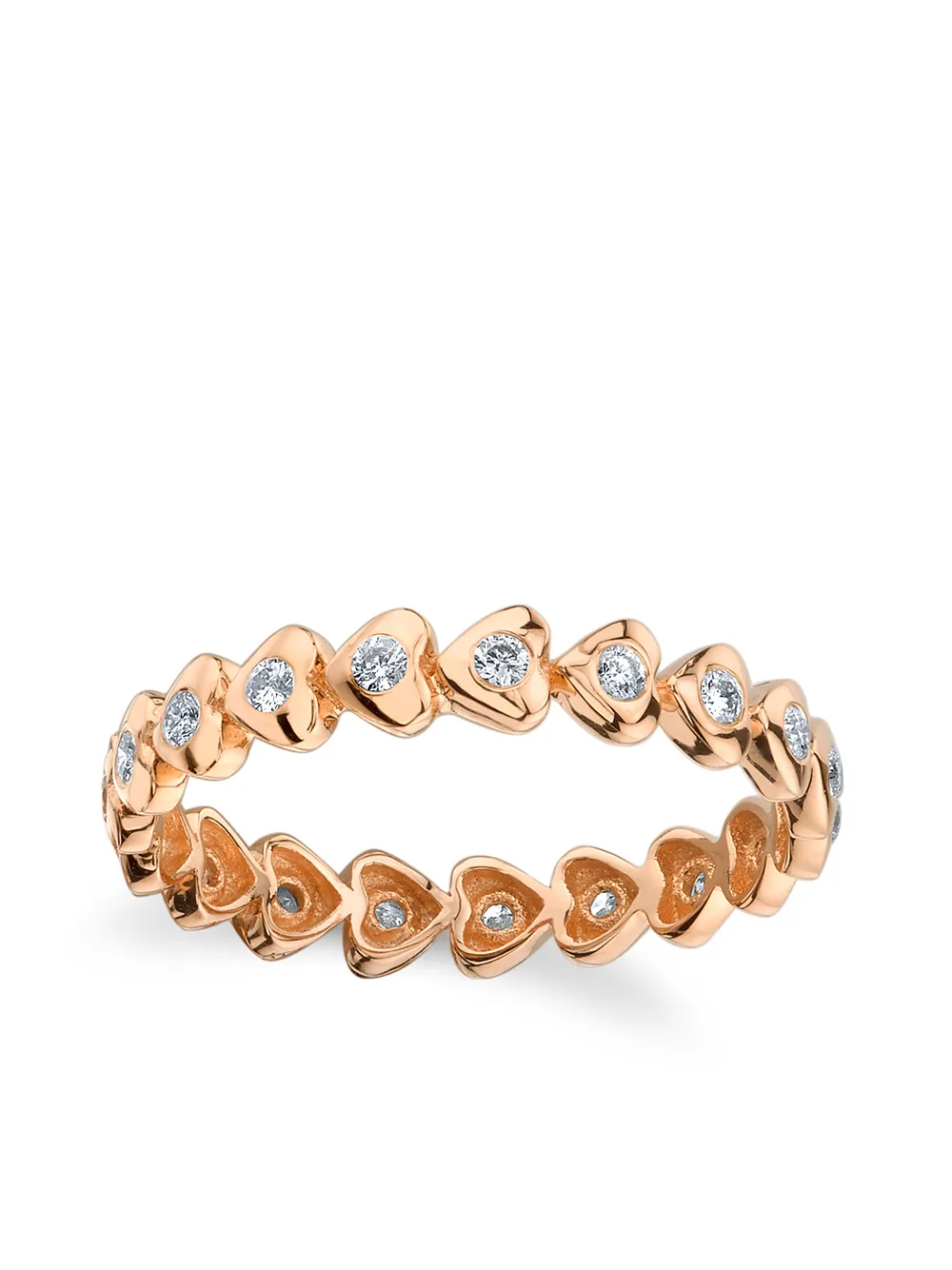 

Кольцо Heart Eternity из розового золота и бриллиантами SHAY, розовый