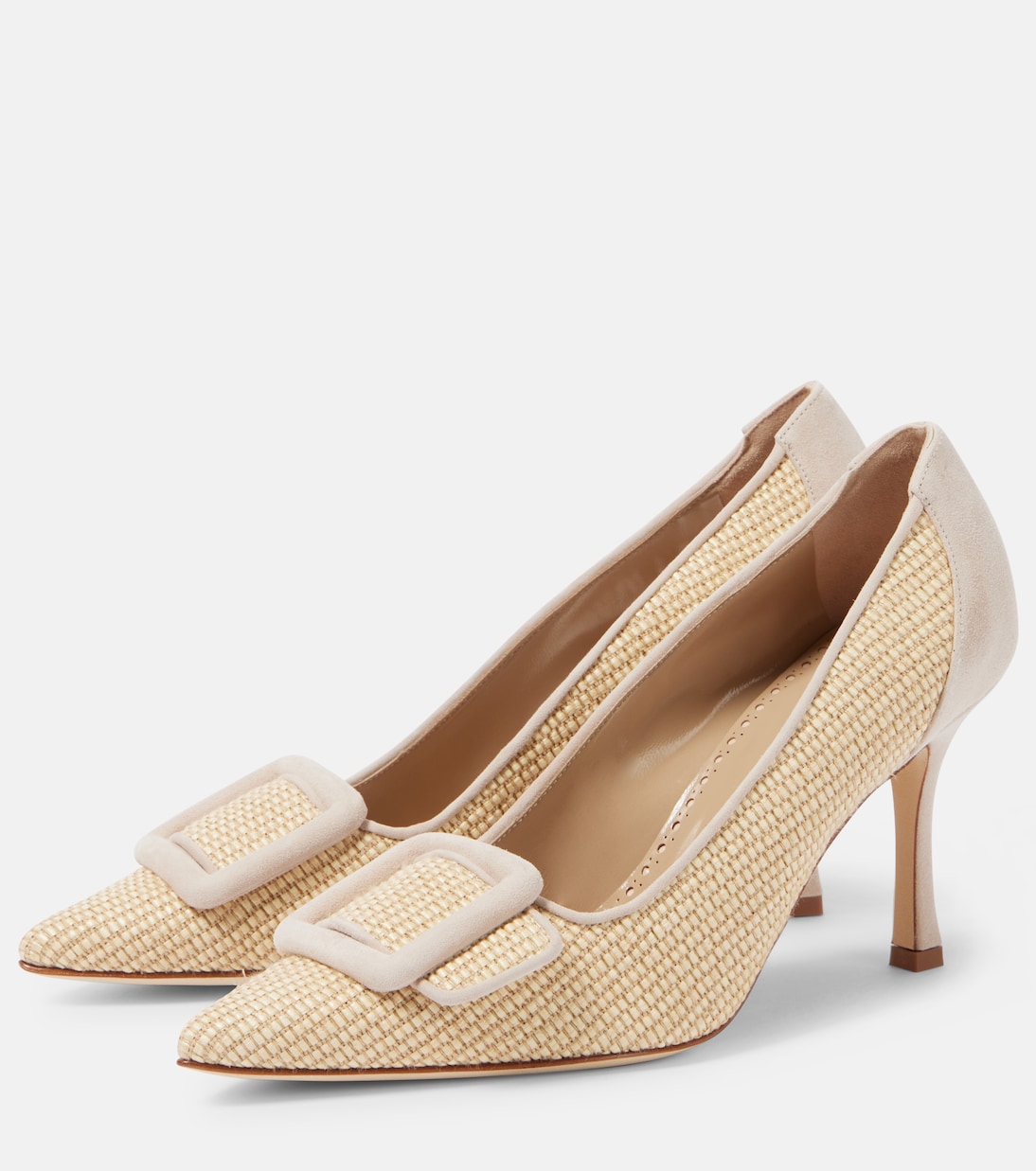 Майсейл 90 туфли из рафии Manolo Blahnik, 1105 Dcrm/2601 Mnud — фото 4