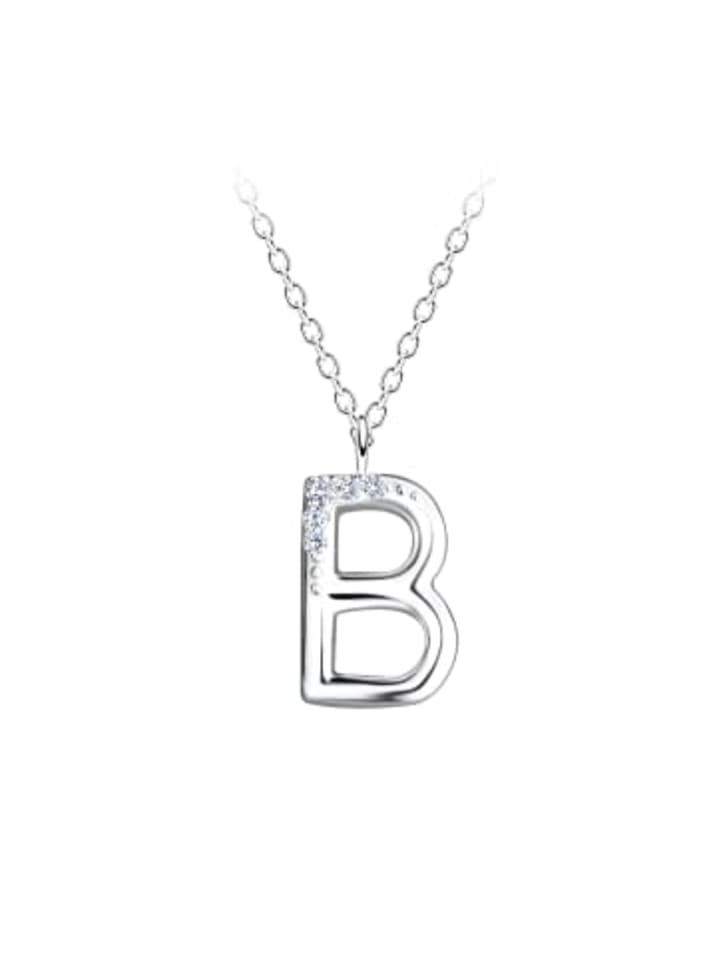 

Alexander York Колье с подвеской в виде буквы B из серебра 925 пробы, комплект из двух серебряных элементов