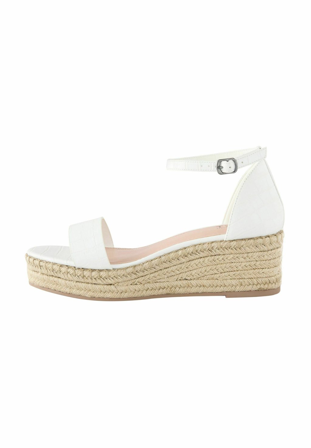 Босоножки на танкетке REGULAR - FOREVER COMFORT ROUND TOE - Espadrilles Next, кремовый