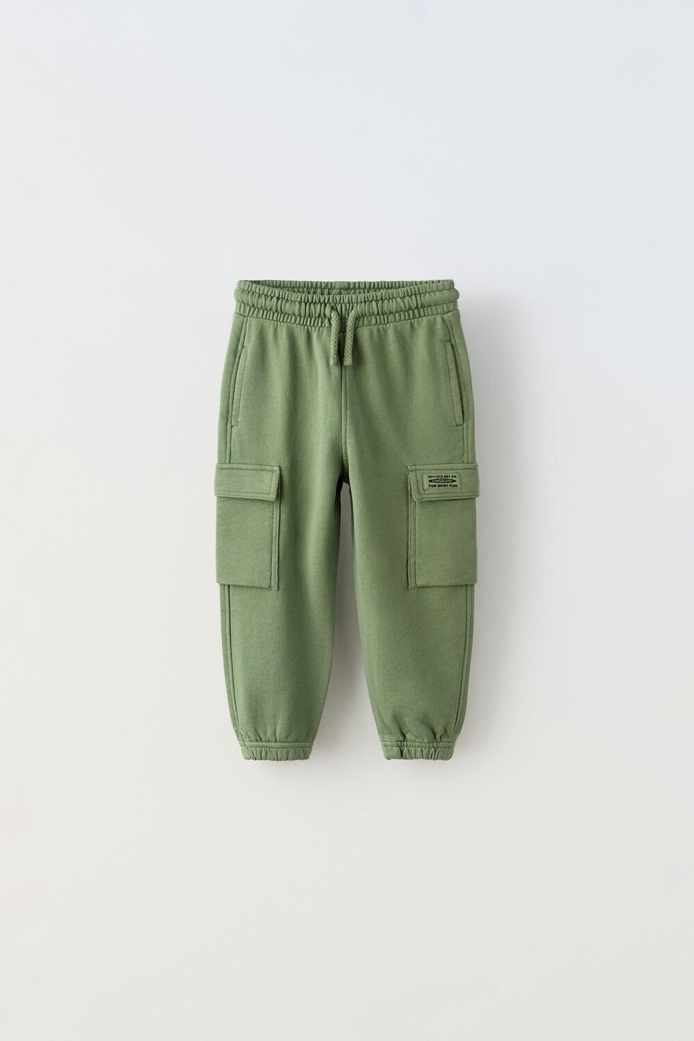 

Брюки карго из мягкой тканью ZARA, зеленый