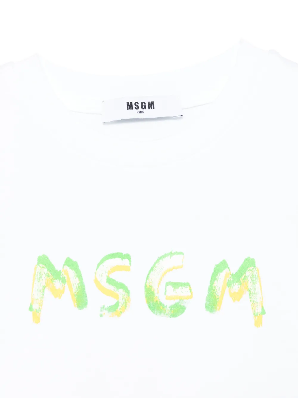 Футболка с короткими рукавами Msgm Kids, белый — фото 3