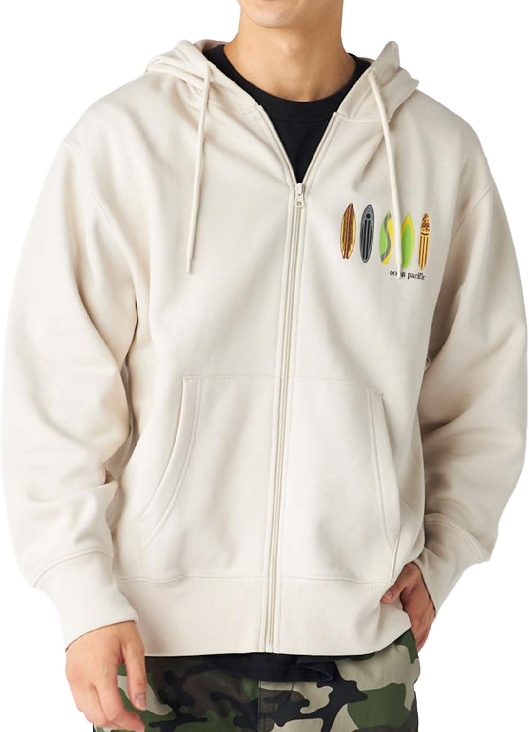 

Мужская толстовка Ocean Pacific 535019 с рисунком доски для серфинга, бежевый