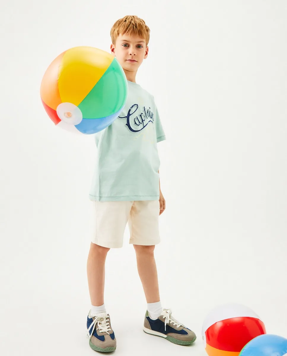 

Детская футболка с коротким рукавом Kids El Corte Inglés, светло-зеленый