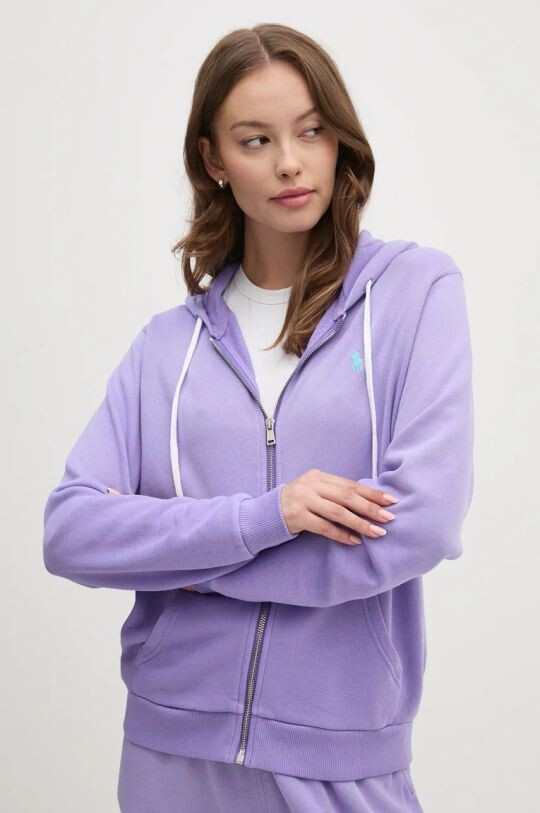 

Хлопковая толстовка Polo Ralph Lauren, фиолетовый