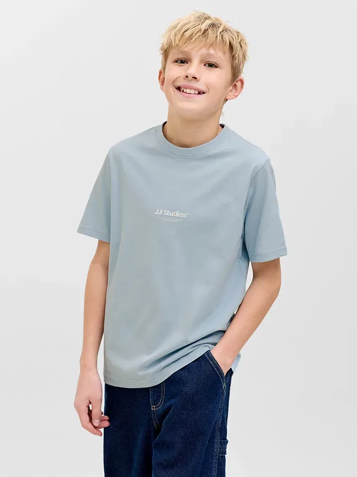 Футболка с принтом JACK & JONES Junior, голубой — фото 2