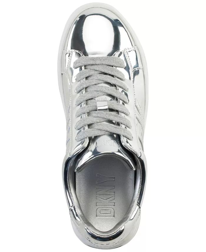Женские кроссовки Abeni Lace-Up Low-Top DKNY, серебряный — фото 4