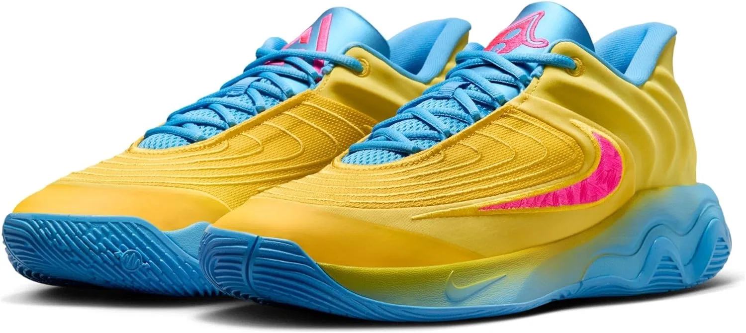 Баскетбольные кроссовки Giannis Immortality 4 FQ3680 NIKE, Lightning University Blue Barely Volt Hyper Pink — фото 3