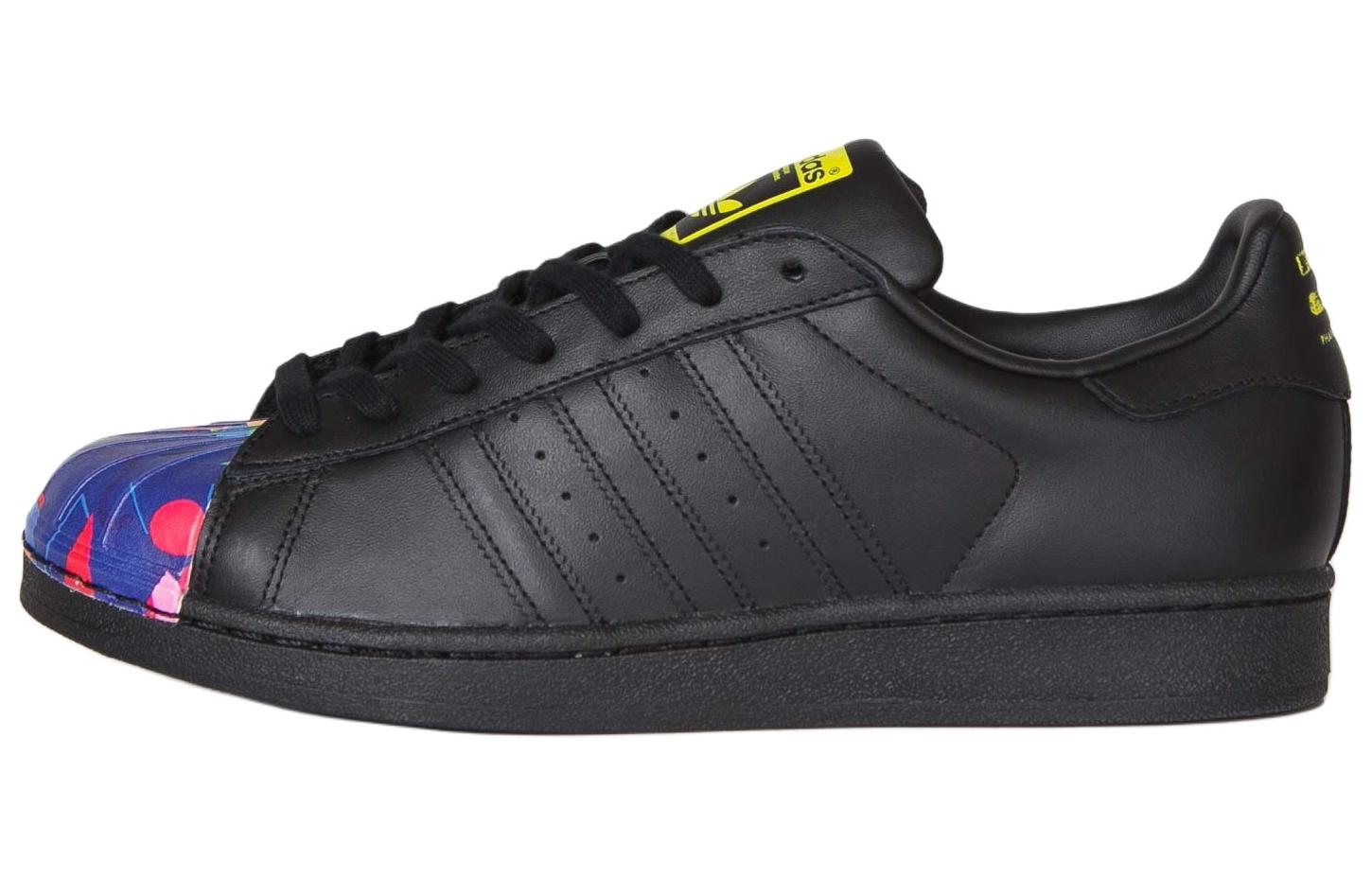 

Кроссовки Adidas Superstar Supershell Pharrell Black Yellow, черный/синий