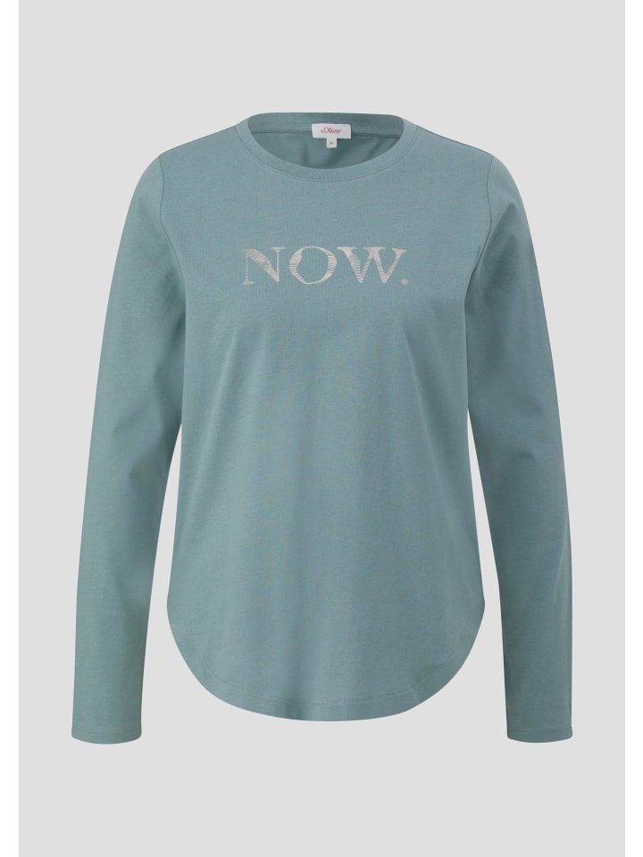 

s.Oliver Лонгслив 63D1_бирюзового цвета