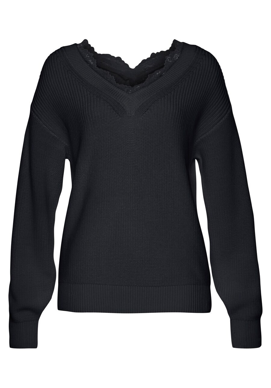 

Тонкий вязаный свитер LASCANA Sweater, черный