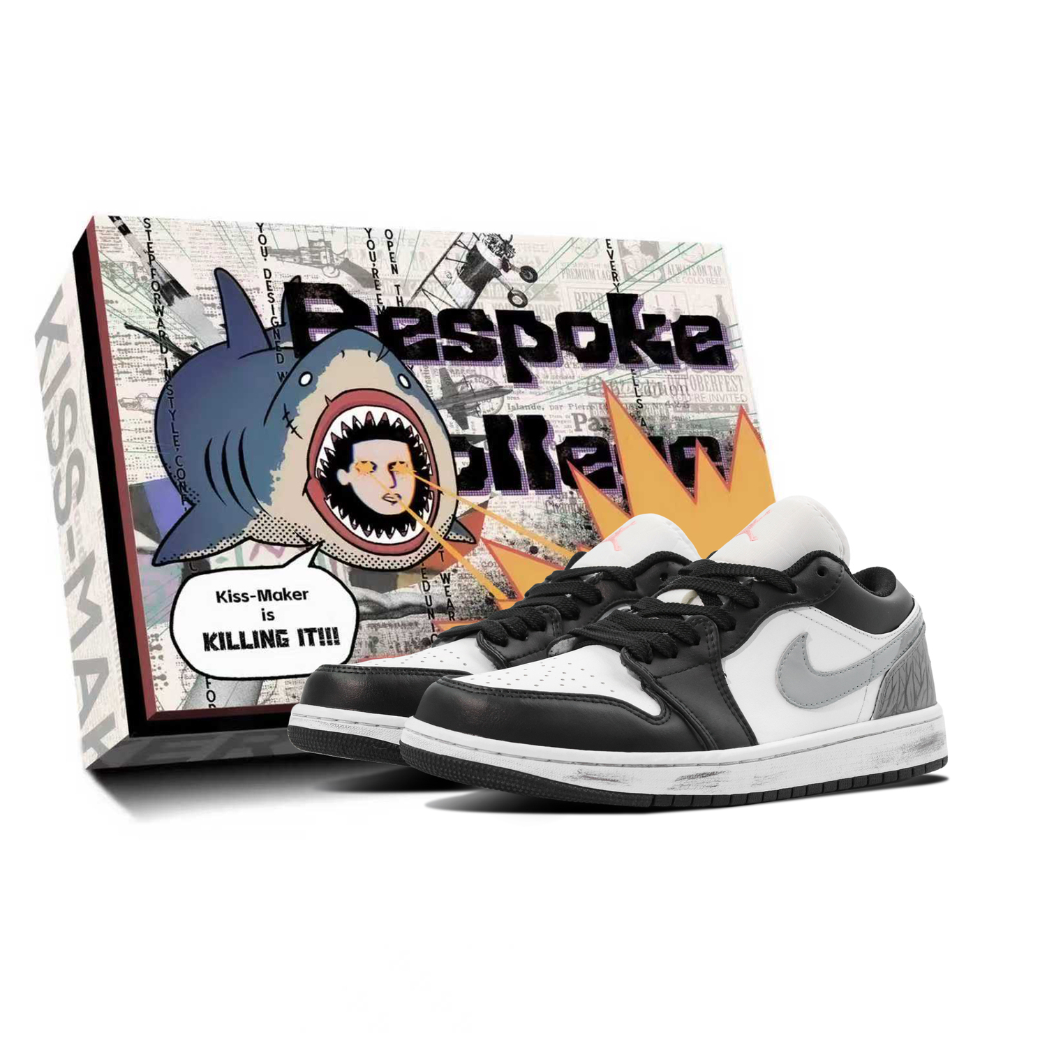 

Jordan Кроссовки Air 1 из синтетической кожи, удобные, низкие, винтажные, баскетбольные, унисекс, серый