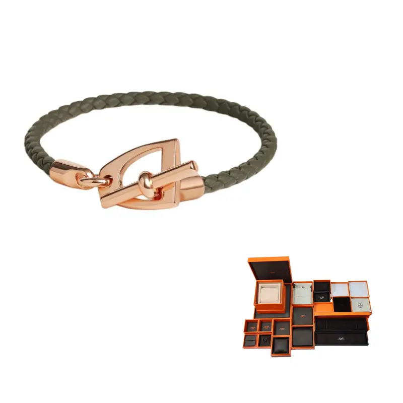 

HERMES Браслеты из телячьей кожи унисекс Verona Green