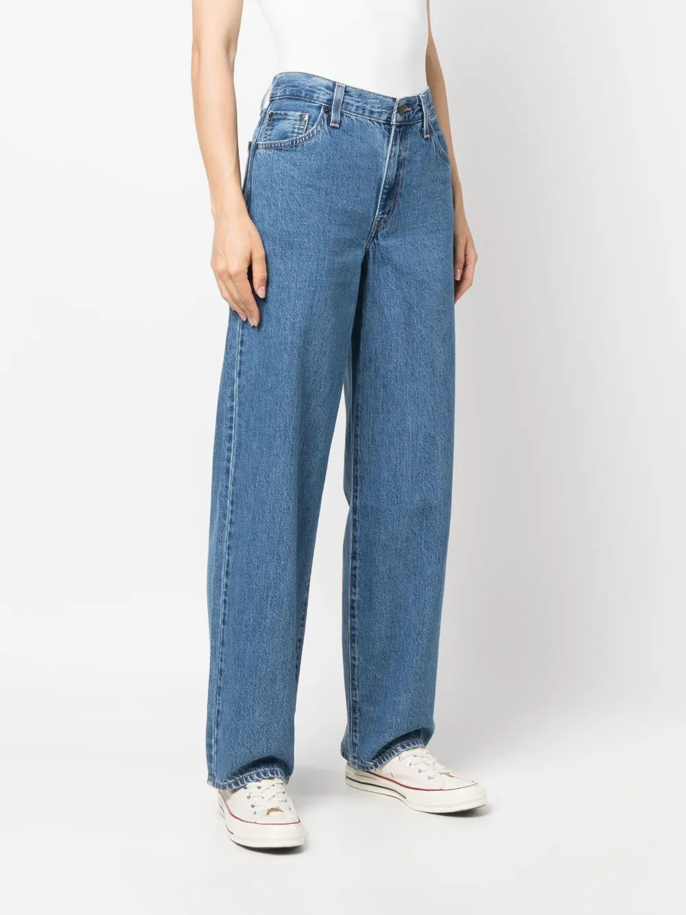 Прямые джинсы Baggy Dad Levi's, синий — фото 3