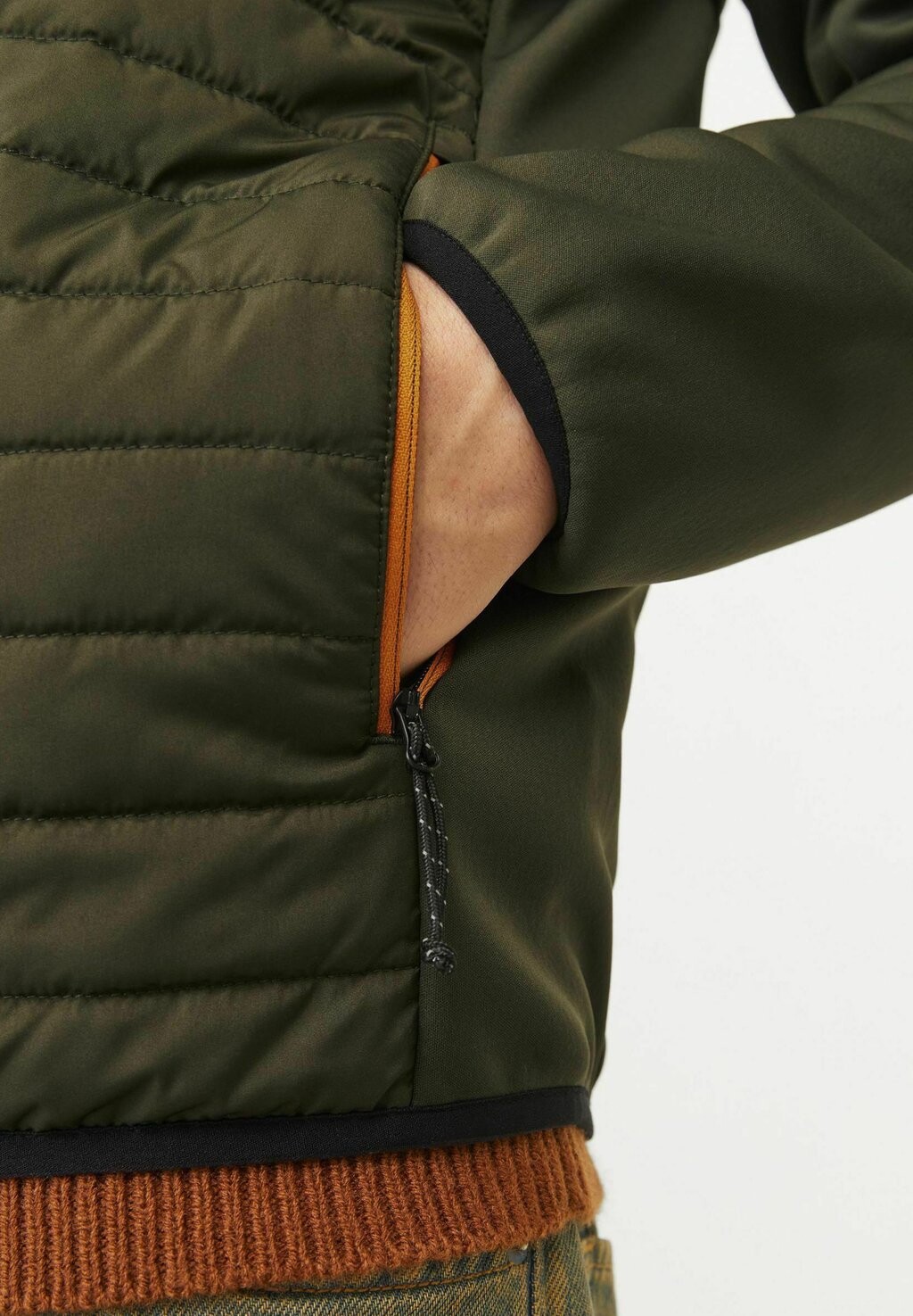 

Легкая куртка QUILTED COLLAR Jack & Jones, оливковый
