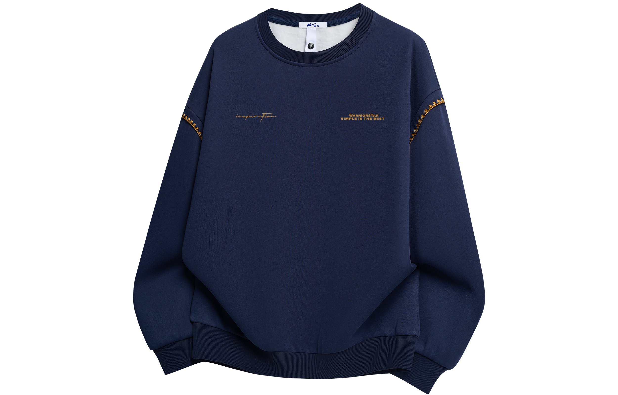 

Свитшот Unisex Crew Neck Moderate Regular WARRIOR, темно-синий