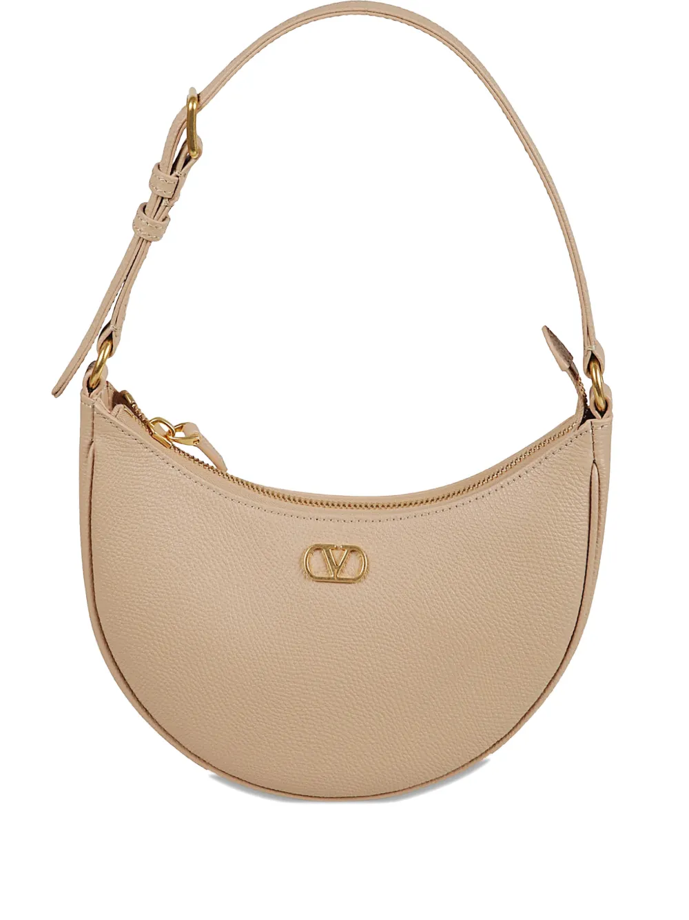 

Мини-сумка-хобо с логотипом Valentino Garavani, бежевый