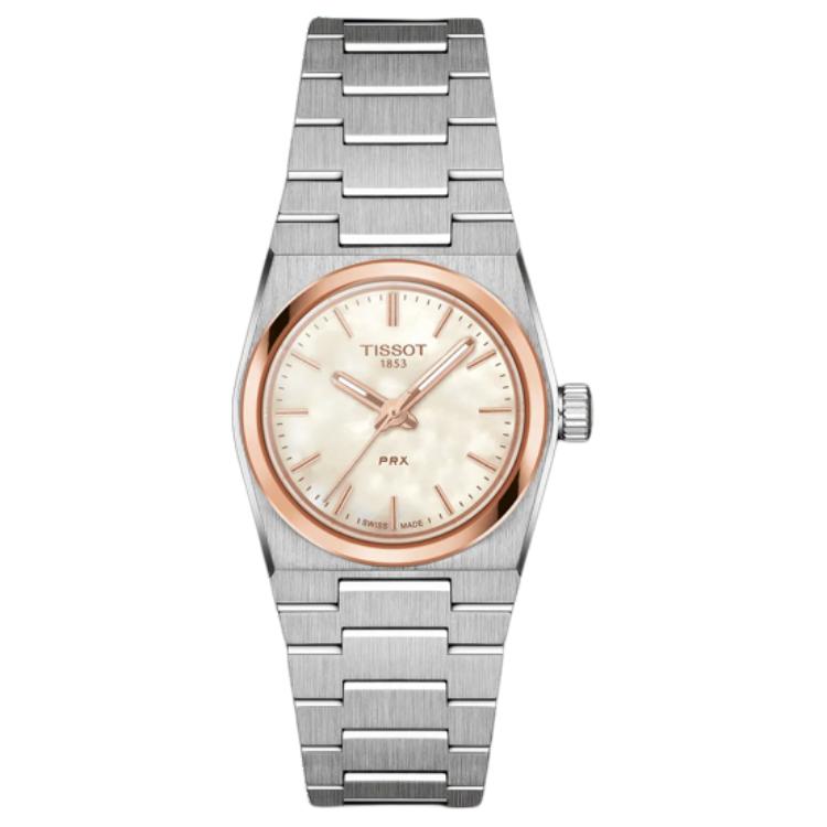 

TISSOT Часы Quartz Movement Women's Watch 25mm White Dial Stainless Steel PVD Coating Watch Case Stainless Steel Watchband, White Dial