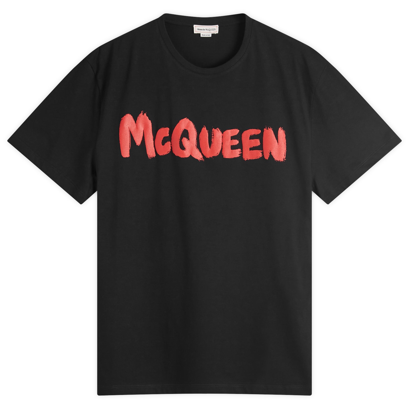 

Футболка Alexander Mcqueen Graffiti Logo T-Shirt, цвет Black & Red