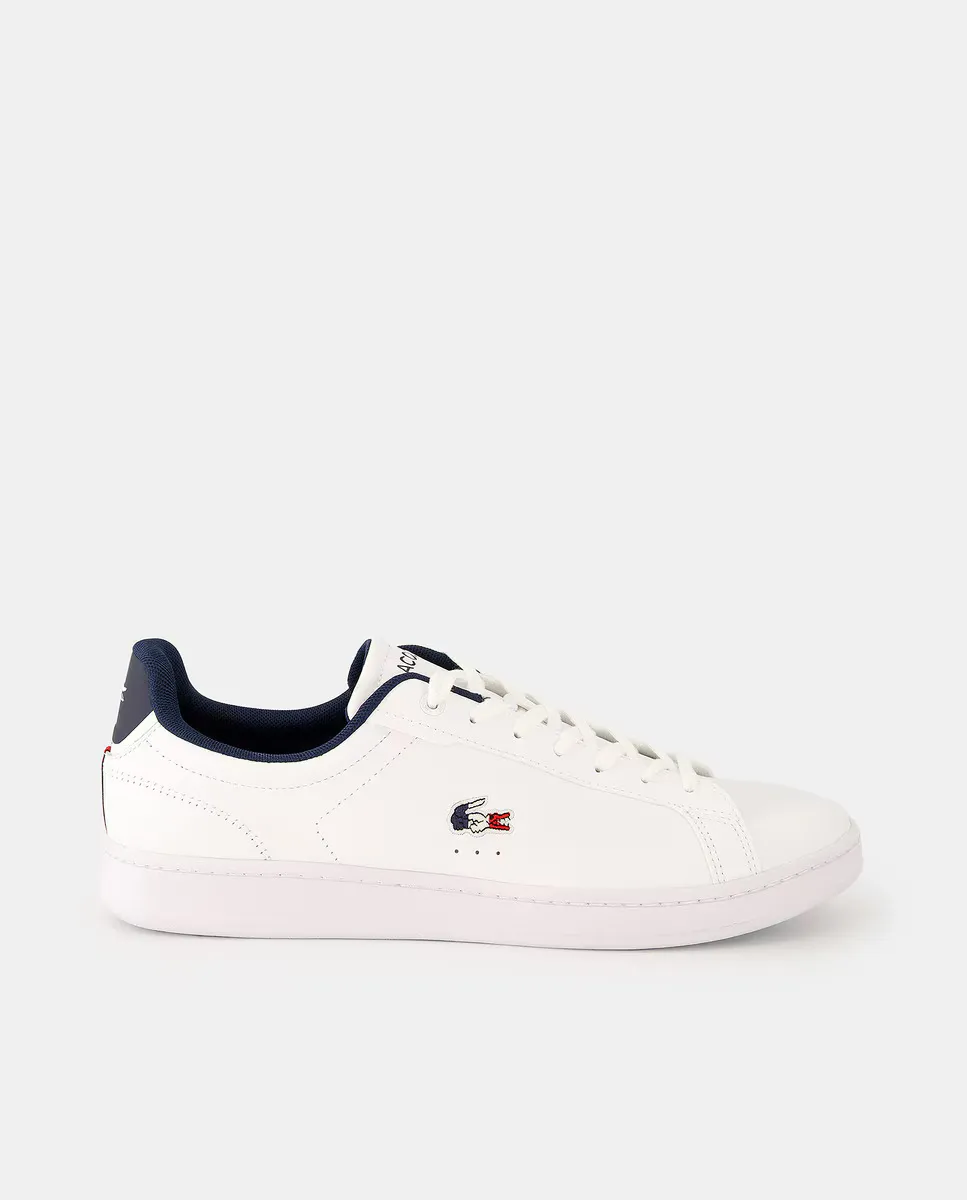 

Мужские кроссовки Carnaby Pro из трехцветной кожи Lacoste, белый