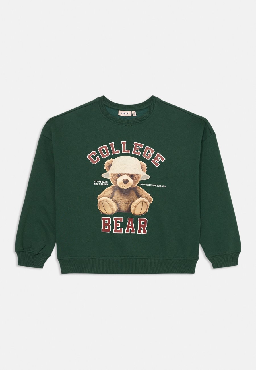 

Толстовка ONLY GIRLS KOGBILA L/S OVZ BEAR O-NECK NOOS, Pine Needle/Dark Green