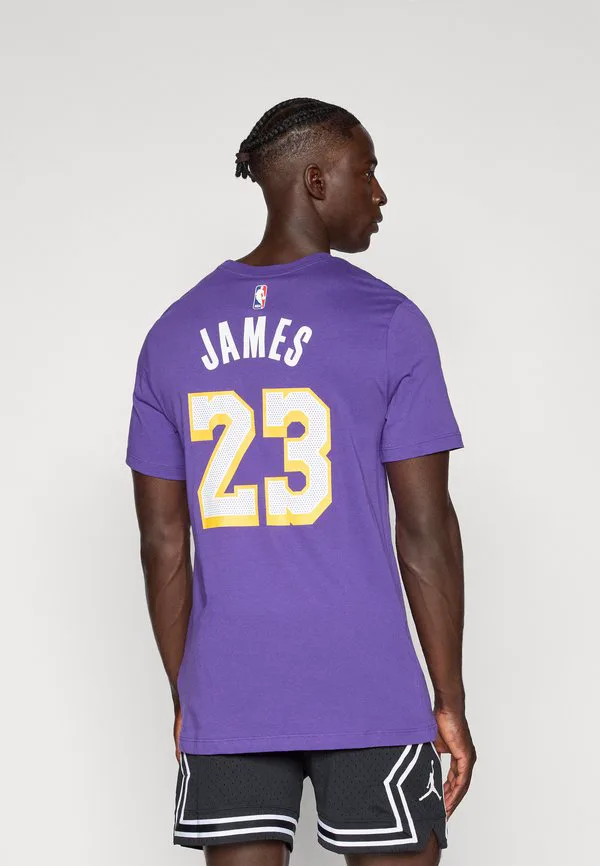 Футболка los angeles lakers, клубная одежда леброна джеймса Nike Performance, Field Purple — фото 3