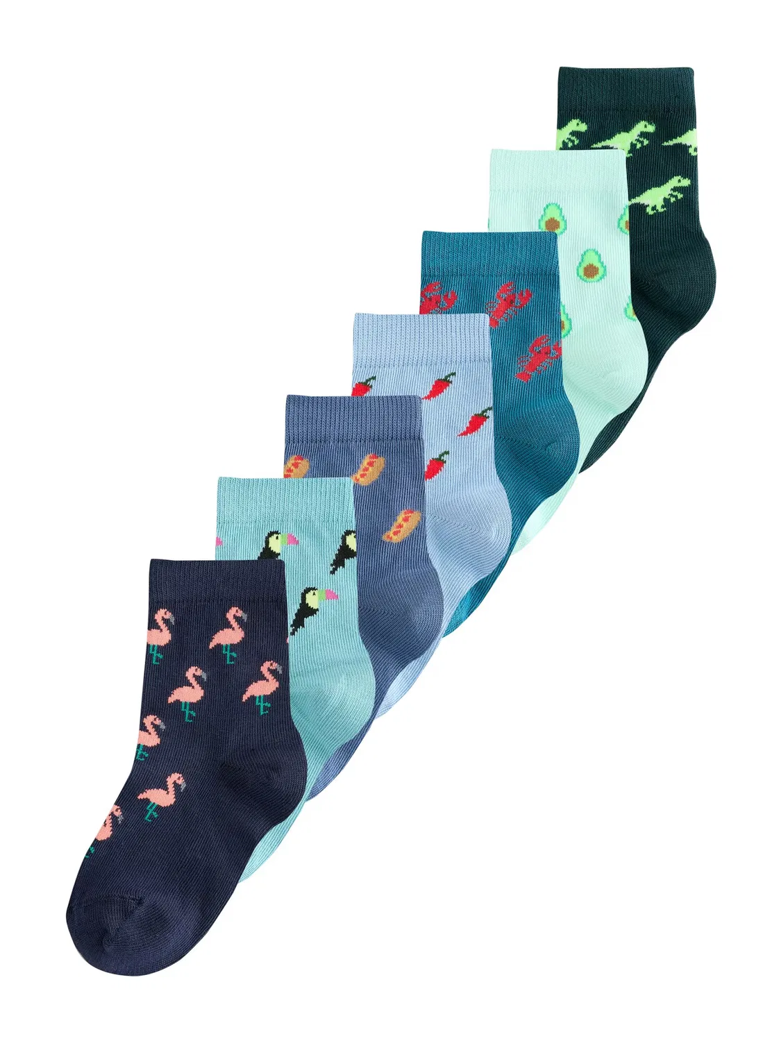 Носки Next, Light Blue/Dark Blue/Light Green/Dark Green
