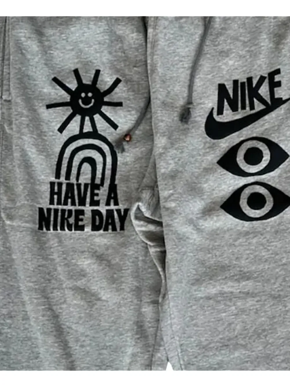 Спортивные брюки из французского махрового трикотажа Nike, серый — фото 2