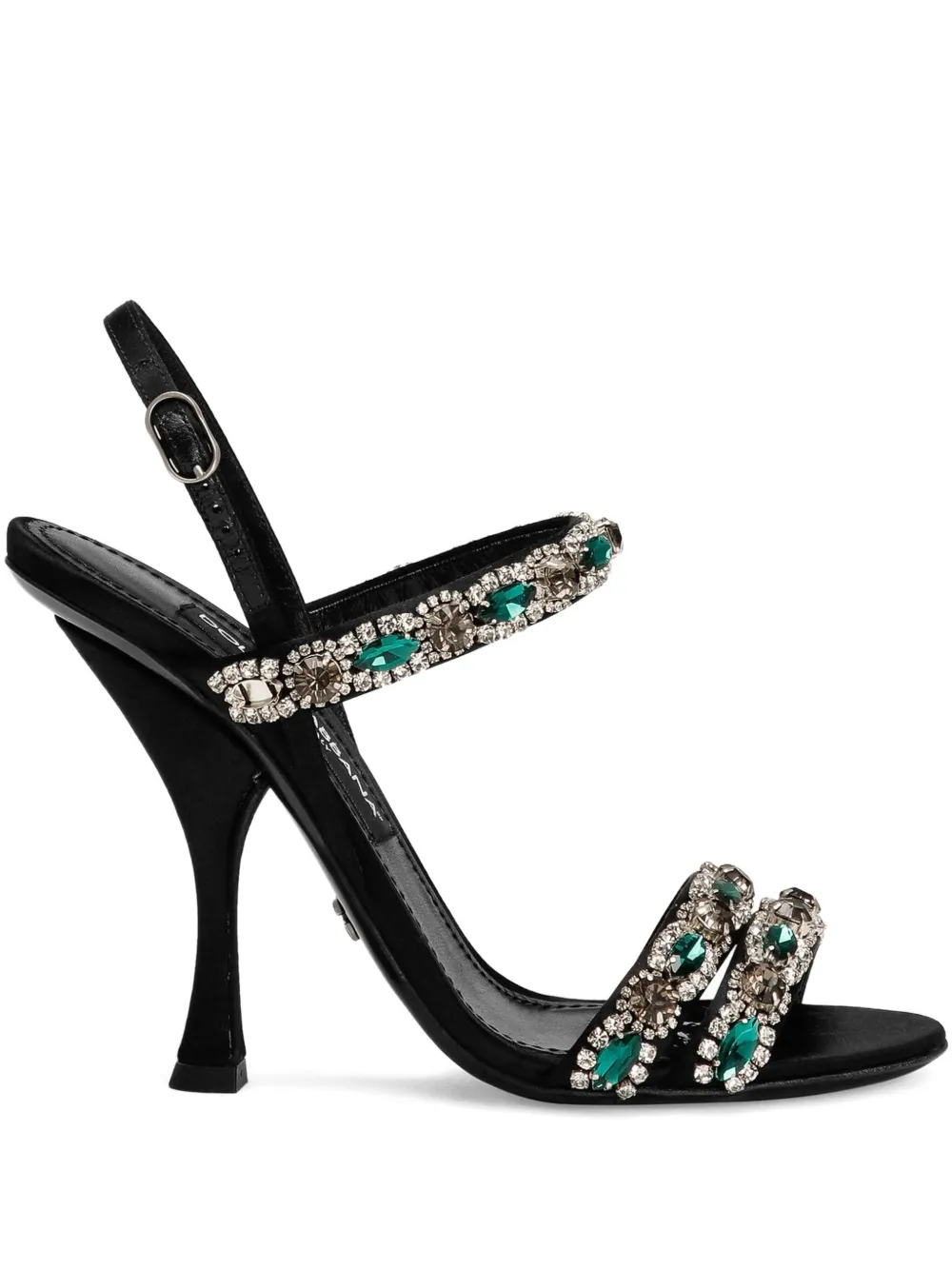 Сандалии с кристаллами DOLCE & GABBANA, черный