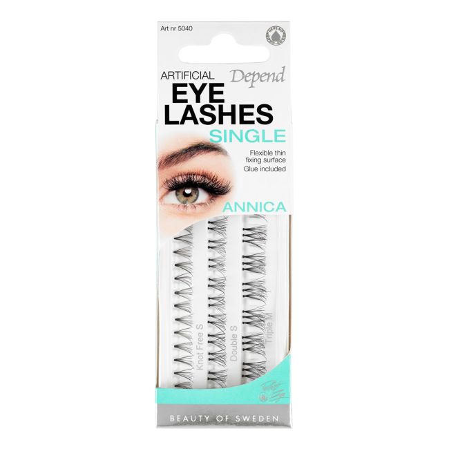 

Искусственные одиночные накладные ресницы Depend