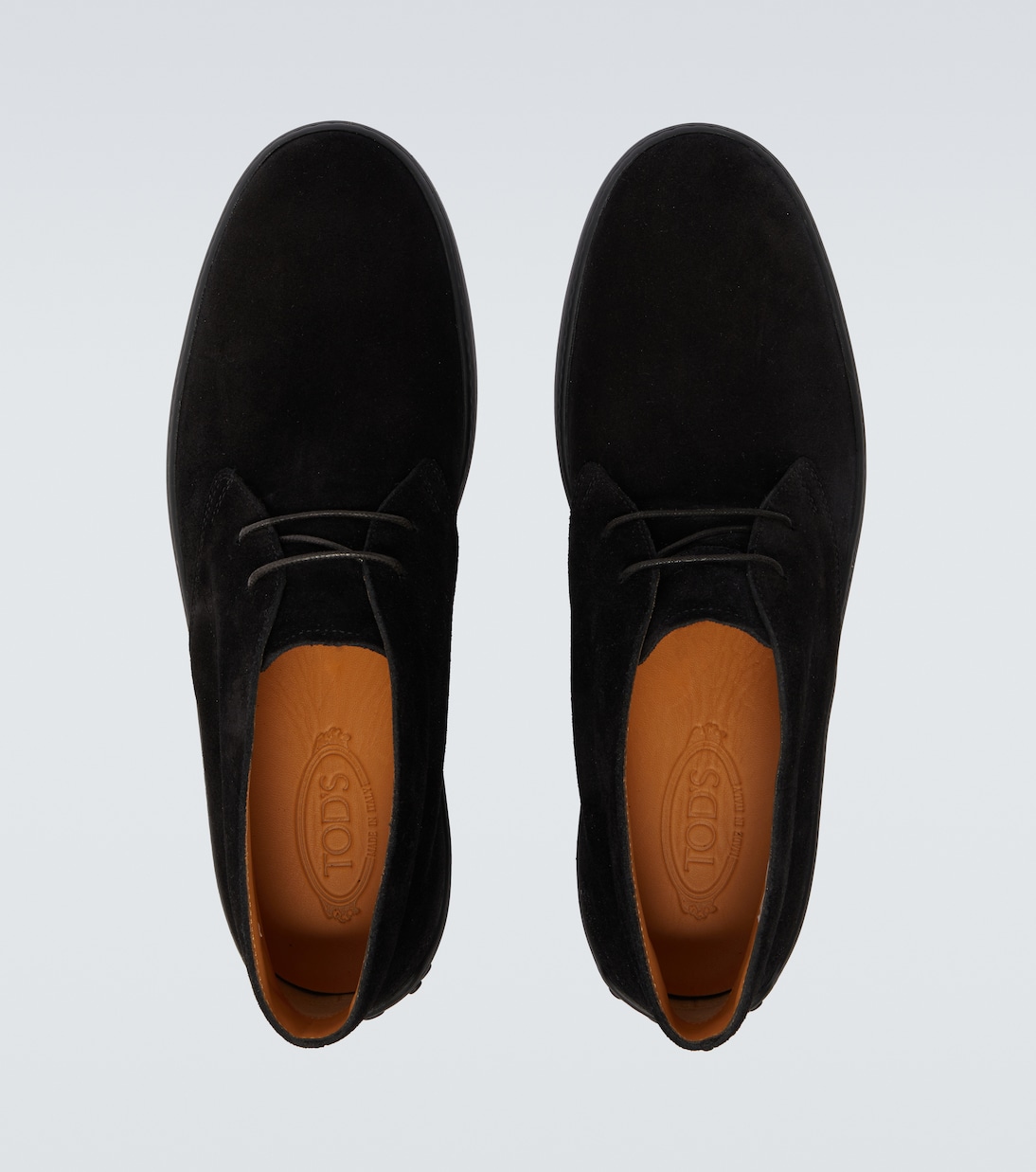 Замшевые ботинки на шнуровке Tod's, Nero + Fondo Antracite — фото 4