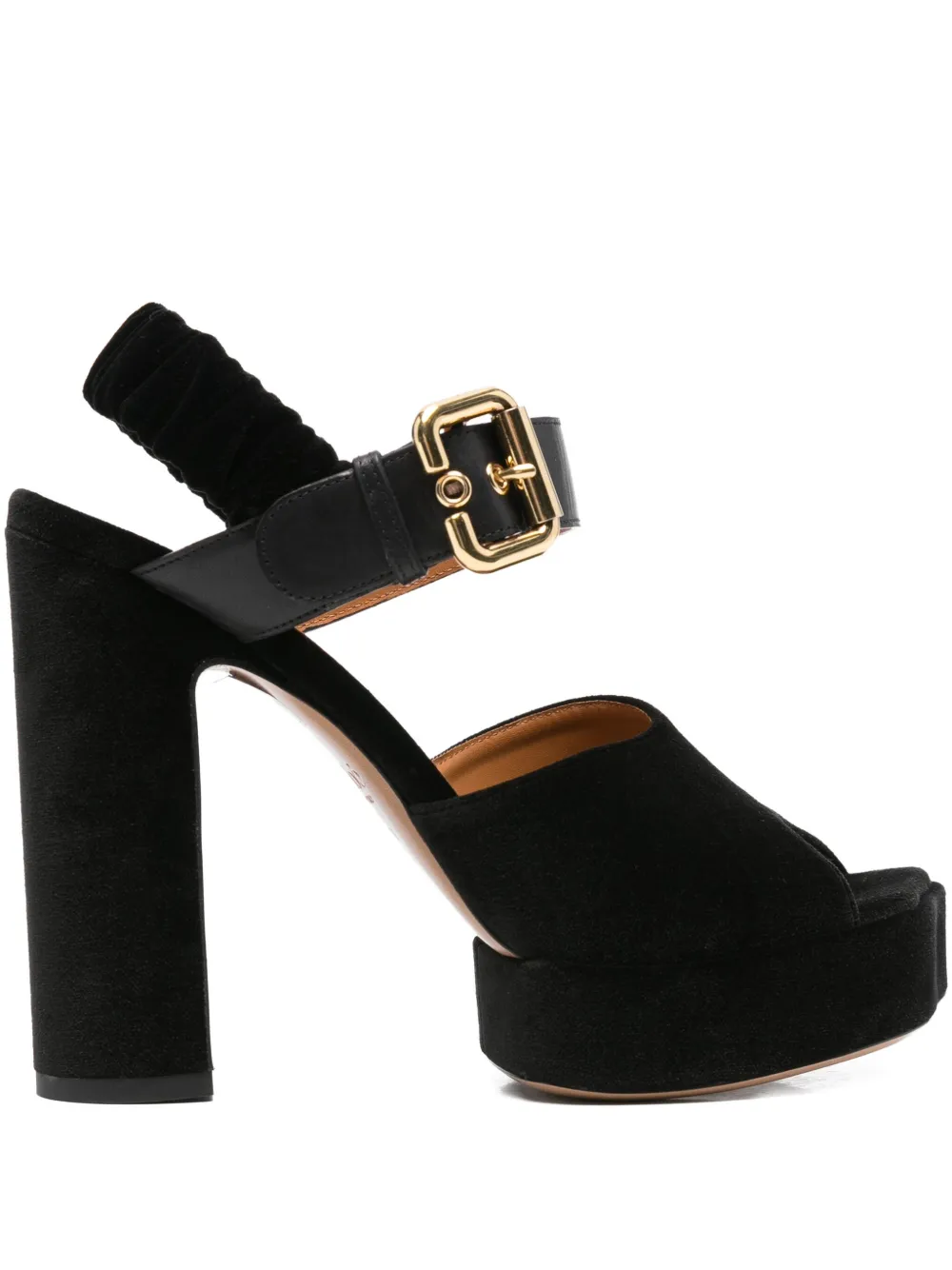 Босоножки Aria 95 на платформе CHLOÉ, черный
