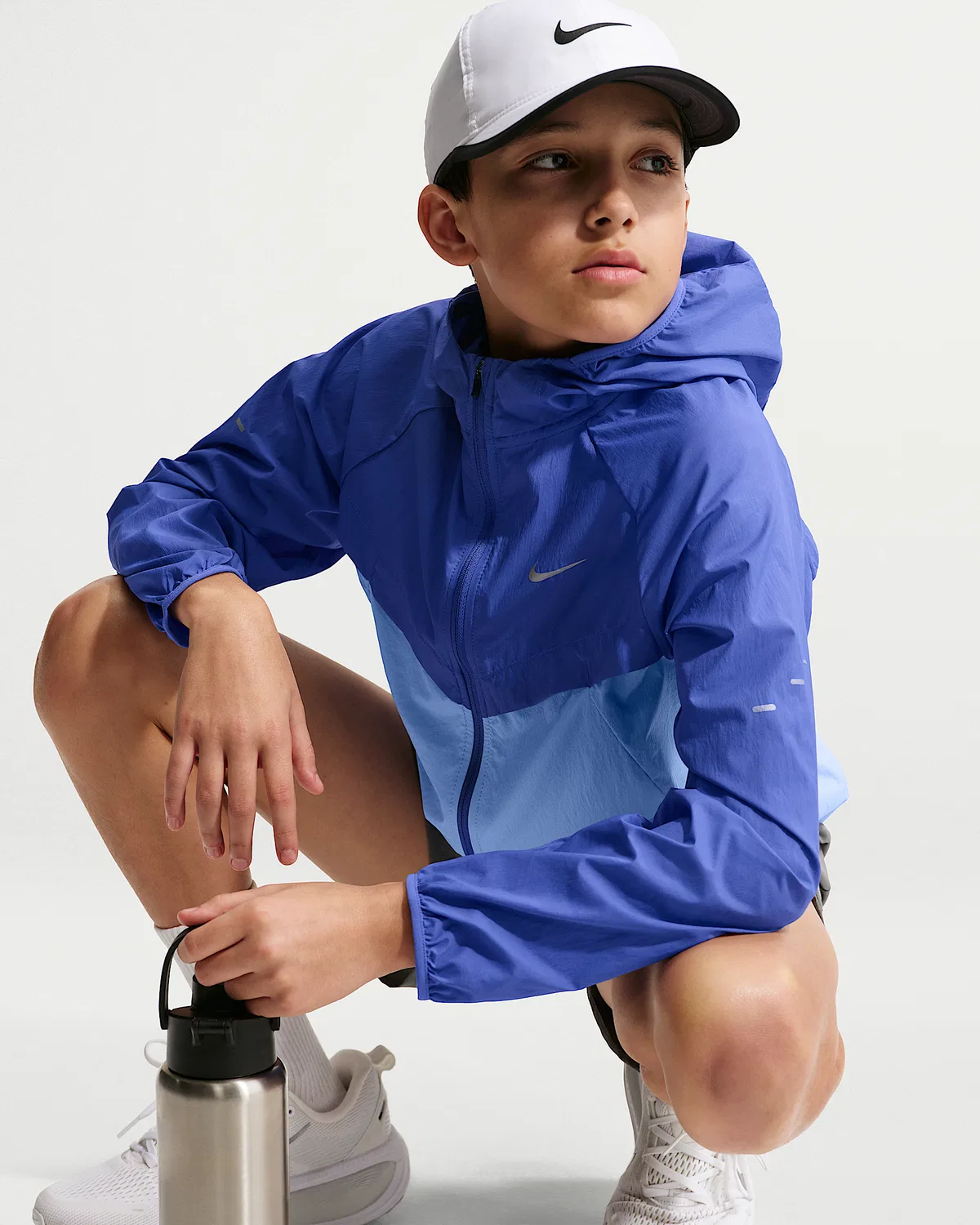 Детская тренировочная куртка Nike Stride с защитой от УФ, Lapis/Royal Pulse — фото 3