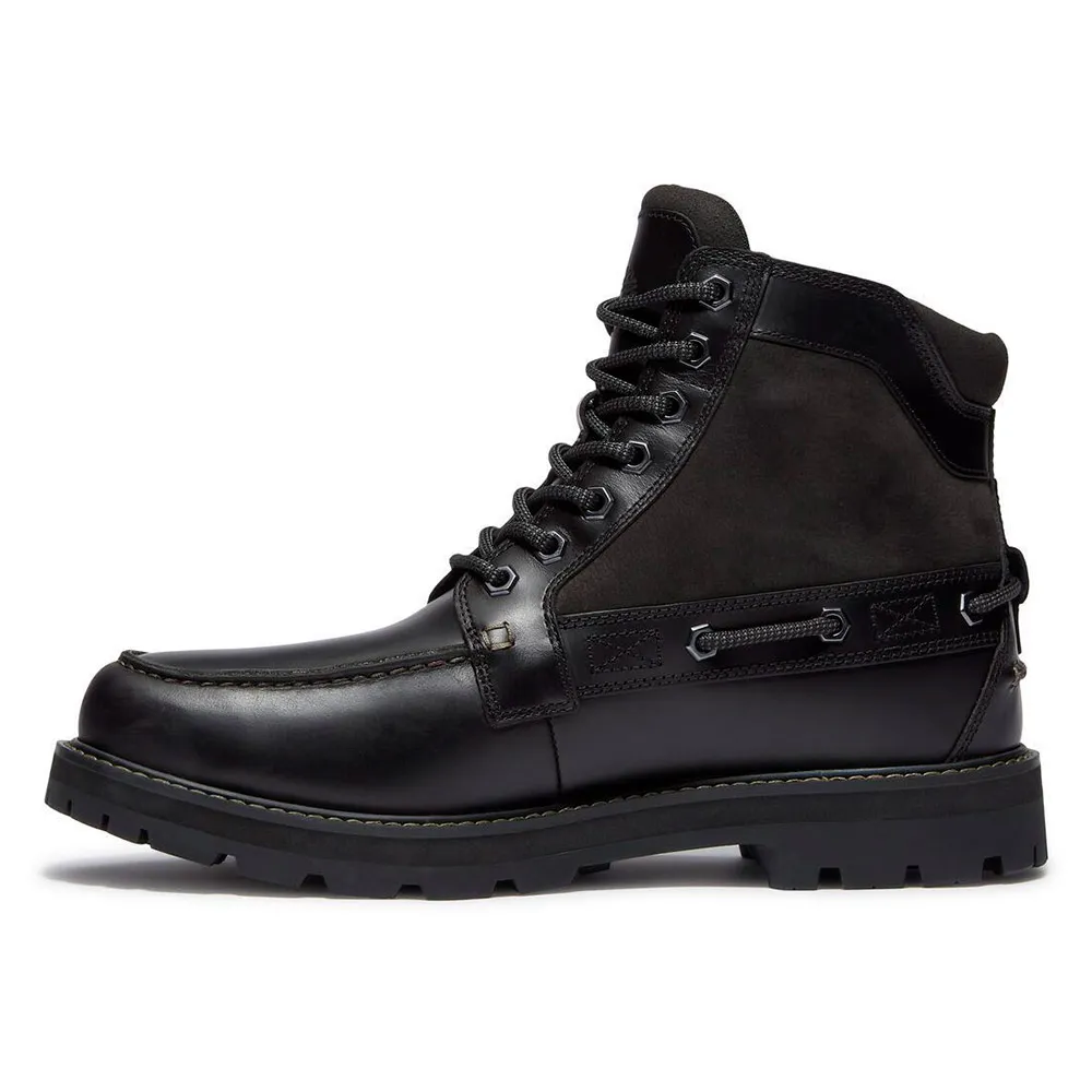 Мужские ботинки Timberland Britton Road Mid из кожи с декоративными люверсами, черный — фото 3