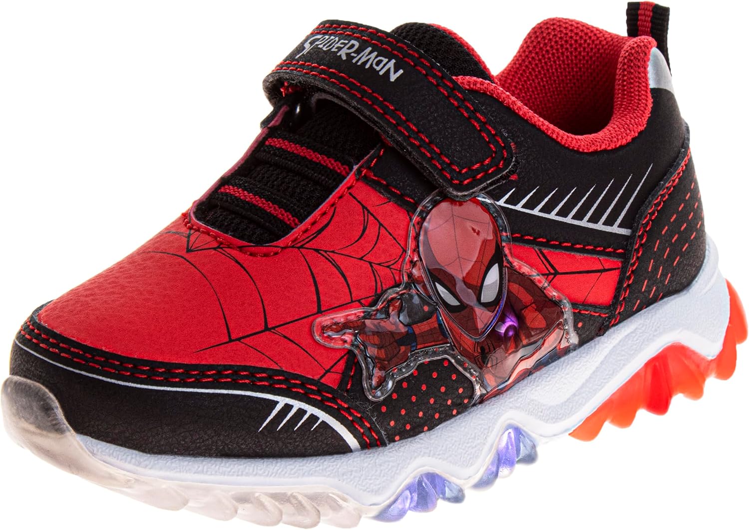 

Кроссовки без шнурков с персонажами Marvel Comics - Мстители, Человек-паук, Капитан Америка, Халк, Тор, Железный человек, спортивная обувь (размеры: 6-10 для малышей / 11-12 для детей), красный