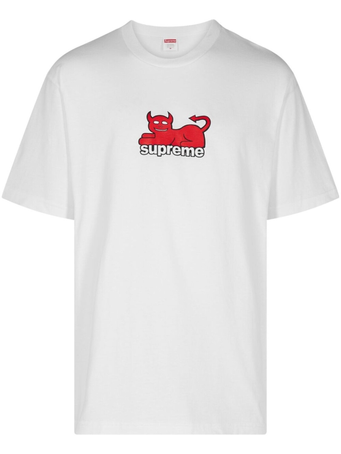 

Supreme футболка с изображением кота-дьявола из игрушечной машины, белый
