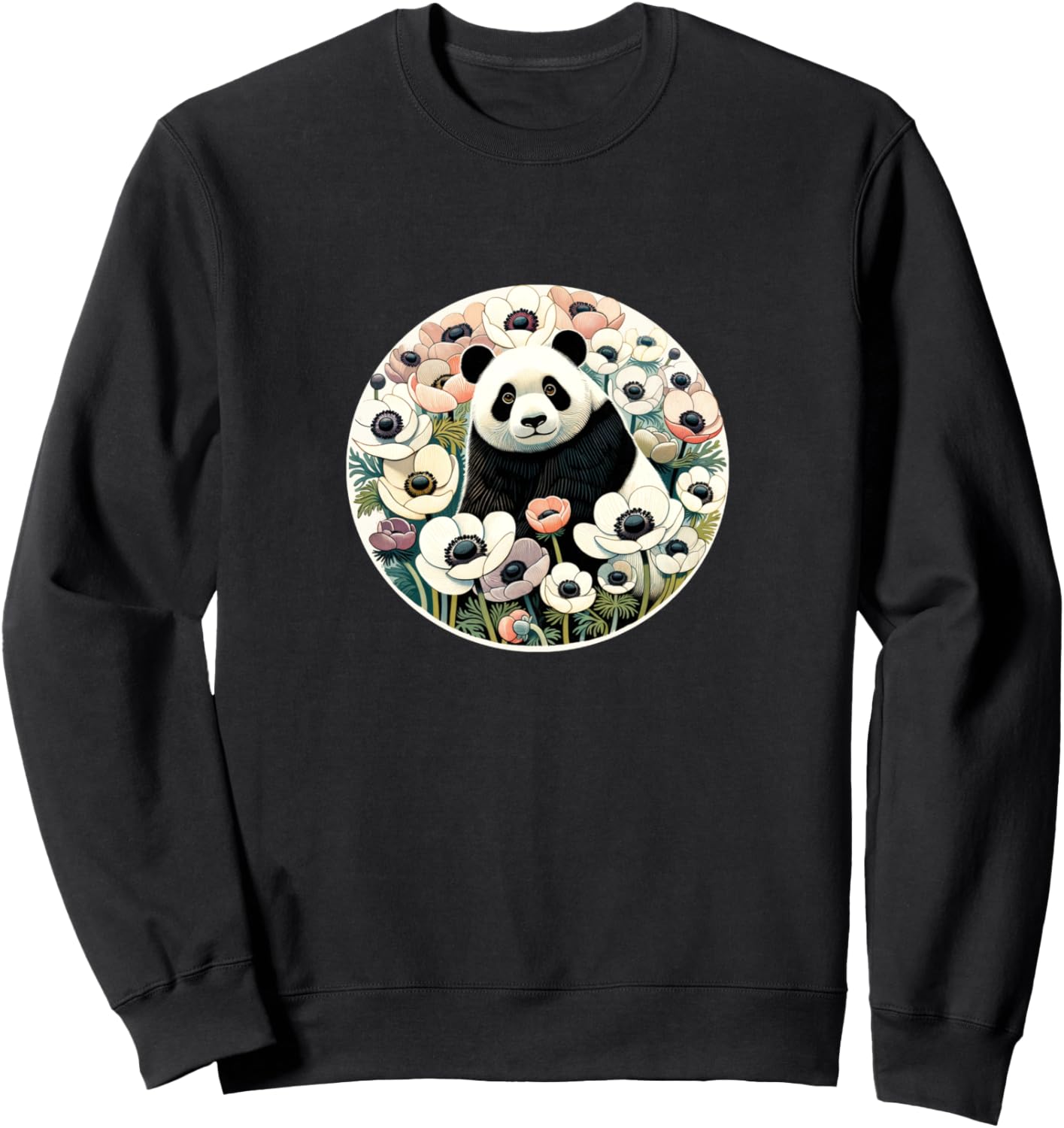 

Толстовка с надписью Я люблю панд Retro Panda Bear Snugg, черный