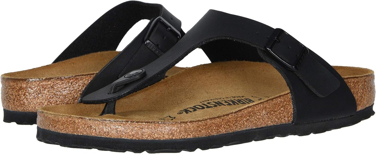 

Шлепанцы Gizeh - Birko-Flor & Birkibuc Birkenstock, цвет Black Birko-Flor