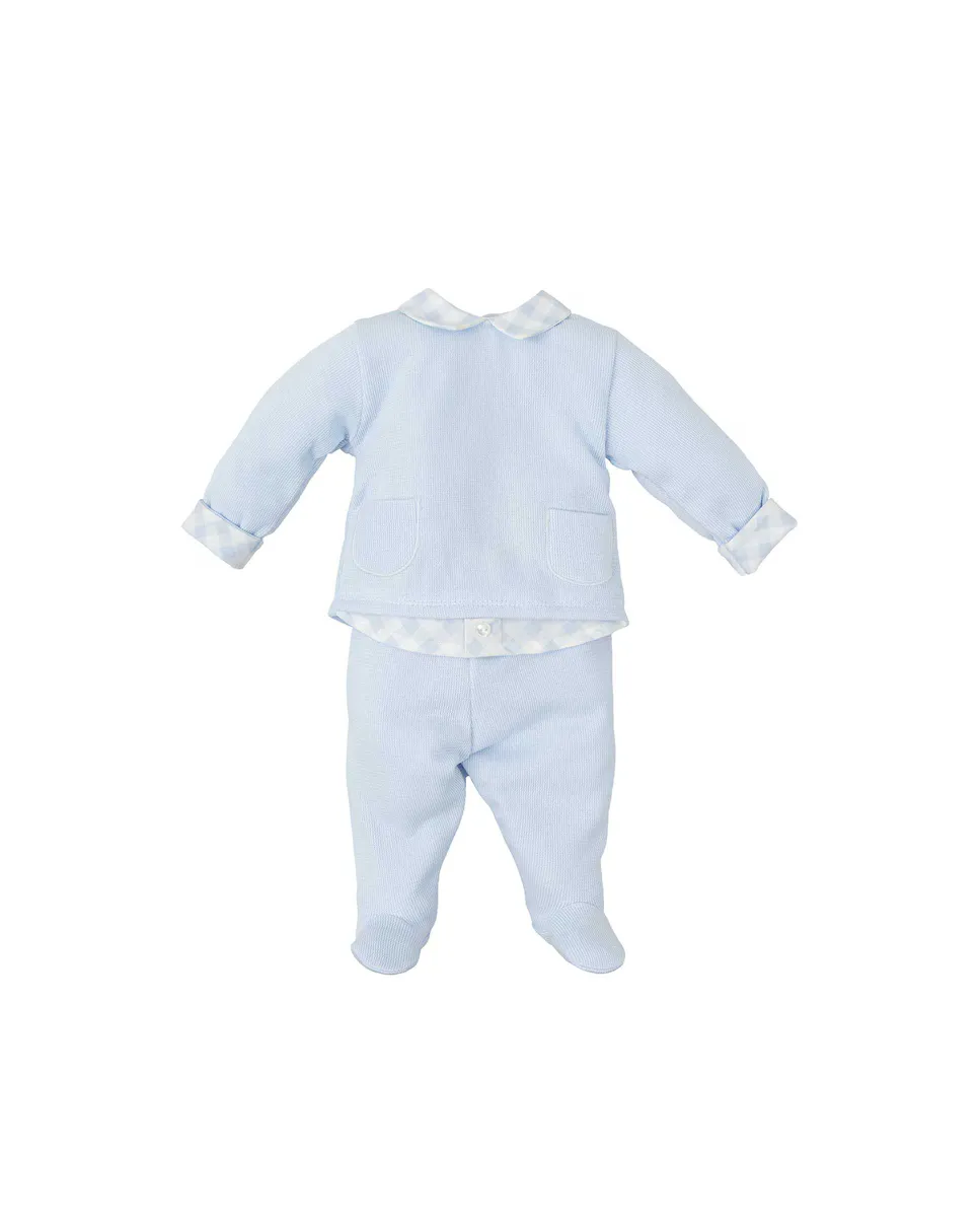 

Комплект из 2 предметов для мальчика с контрастными аппликациями BABIDÚ, синий