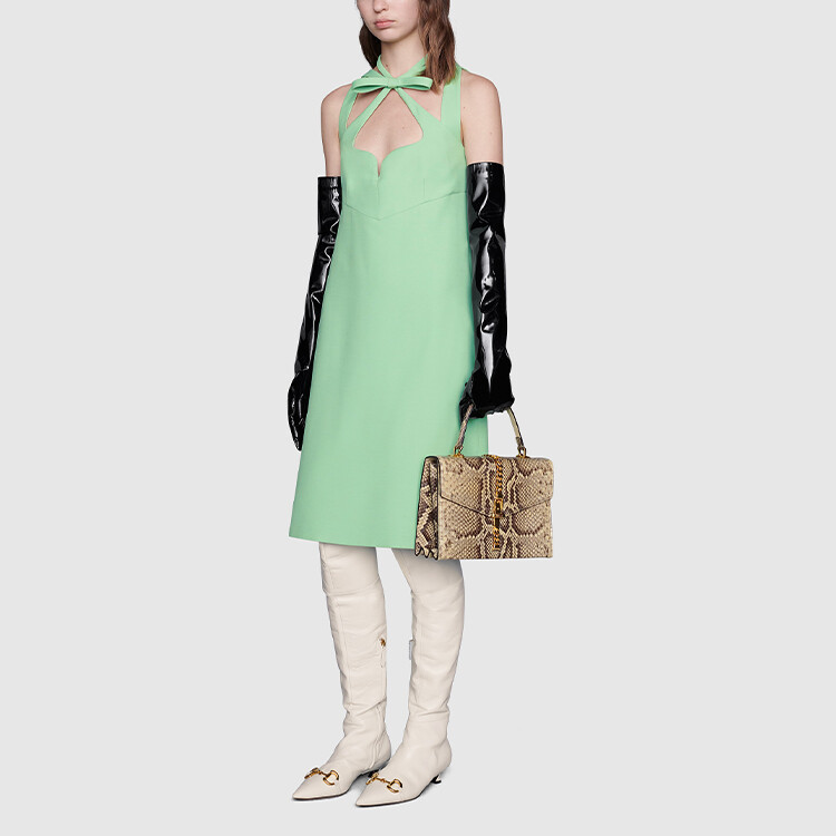 Платье женское Gucci, без рукавов, мятно-зеленый — фото 2
