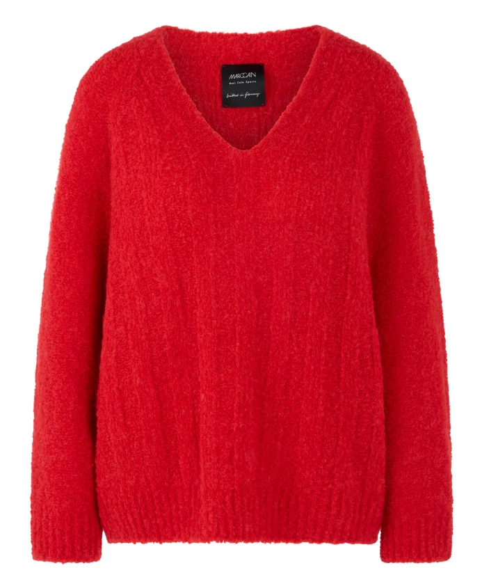 

Свитер с альпакой - связан в Германии. Marc Cain, красный