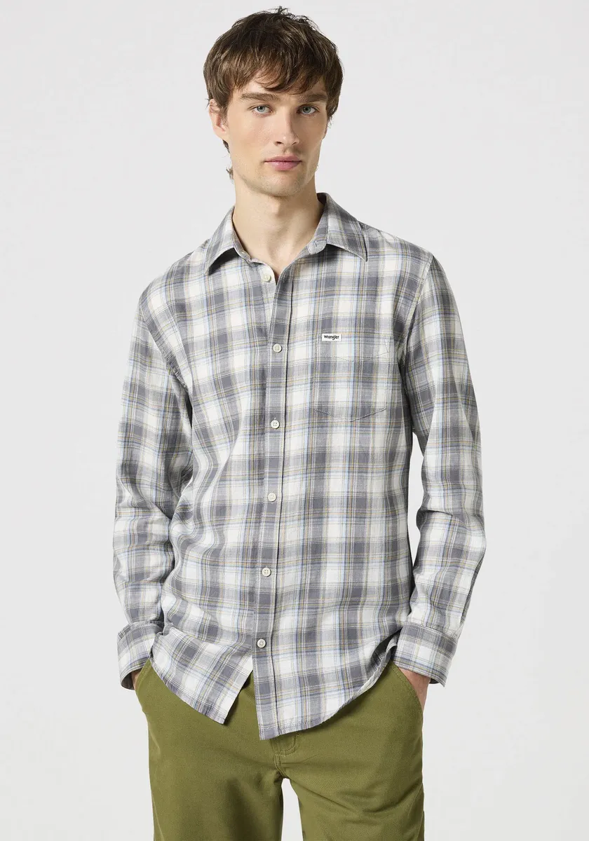 

Рубашка Wrangler с длинными рукавами "LS 1 PKT SHIRT", серый