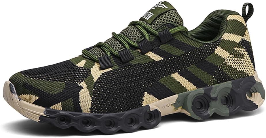 

Мужские кроссовки в камуфляже, спортивная обувь для бега, мужские военные тренировочные повседневные кроссовки для скалолазания, кемпинга и походов Babiup, Camo