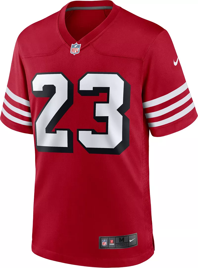 Мужская майка Nike San Francisco 49ers Christian McCaffrey № 23 для альтернативной игры — фото 2