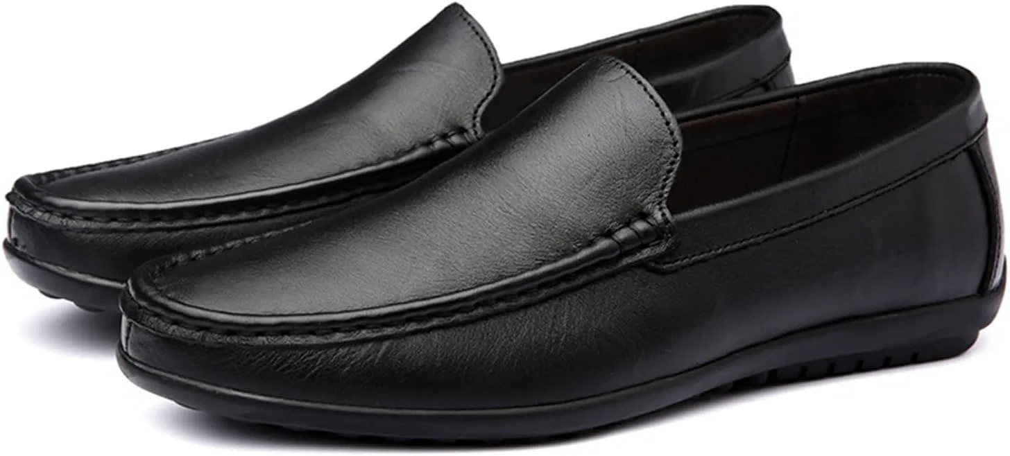 Туфли из натуральной кожи, лоферы, Black EXAMEEEU