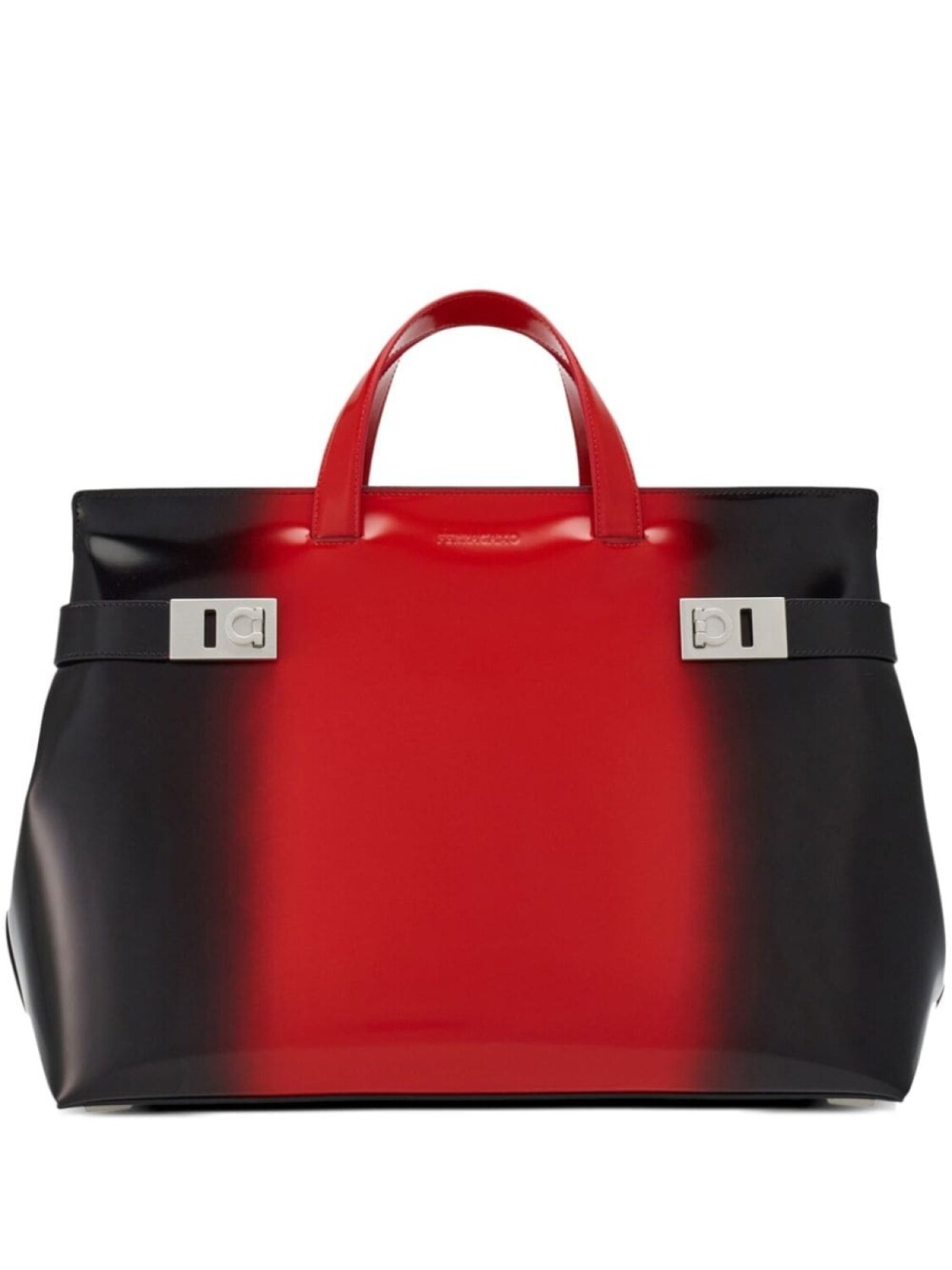 

Ferragamo сумка-тоут в стиле колор-блок, красный